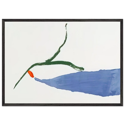 Helen Frankenthaler - A Little Zen - 1970 Wall art - 28x43  cm / XL (11x17 Inches) - Premium Wooden Framed Poster With Fine Art Paper - Black frame