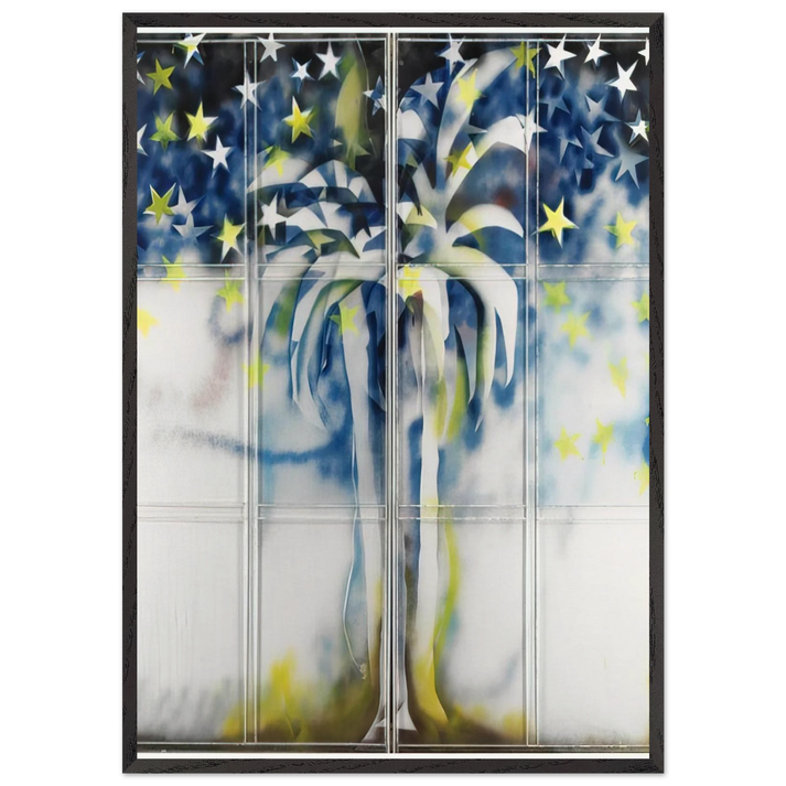 Tutte stelle  particolare delloasi - 1967 - Mario Schifano 70x100 cm / 28x40 inches Framed Art Print – Black Wooden Frame