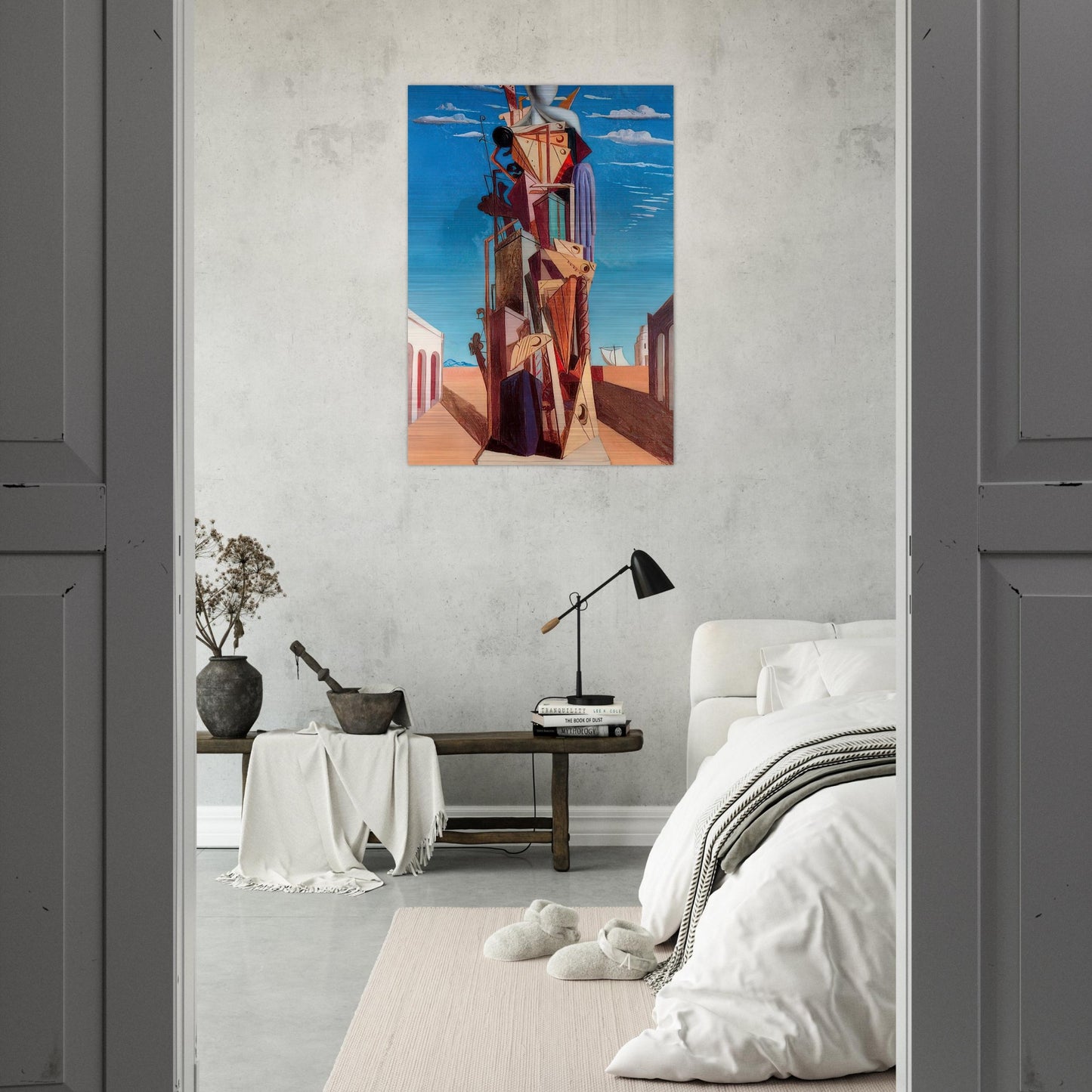 THE GREAT MACHINE 1925 - Giorgio de Chirico Brushed Aluminum Print - 70x100 cm / 28x40 inches | Giorgio de Chirico Aluminum Print | Giorgio de Chirico Prints