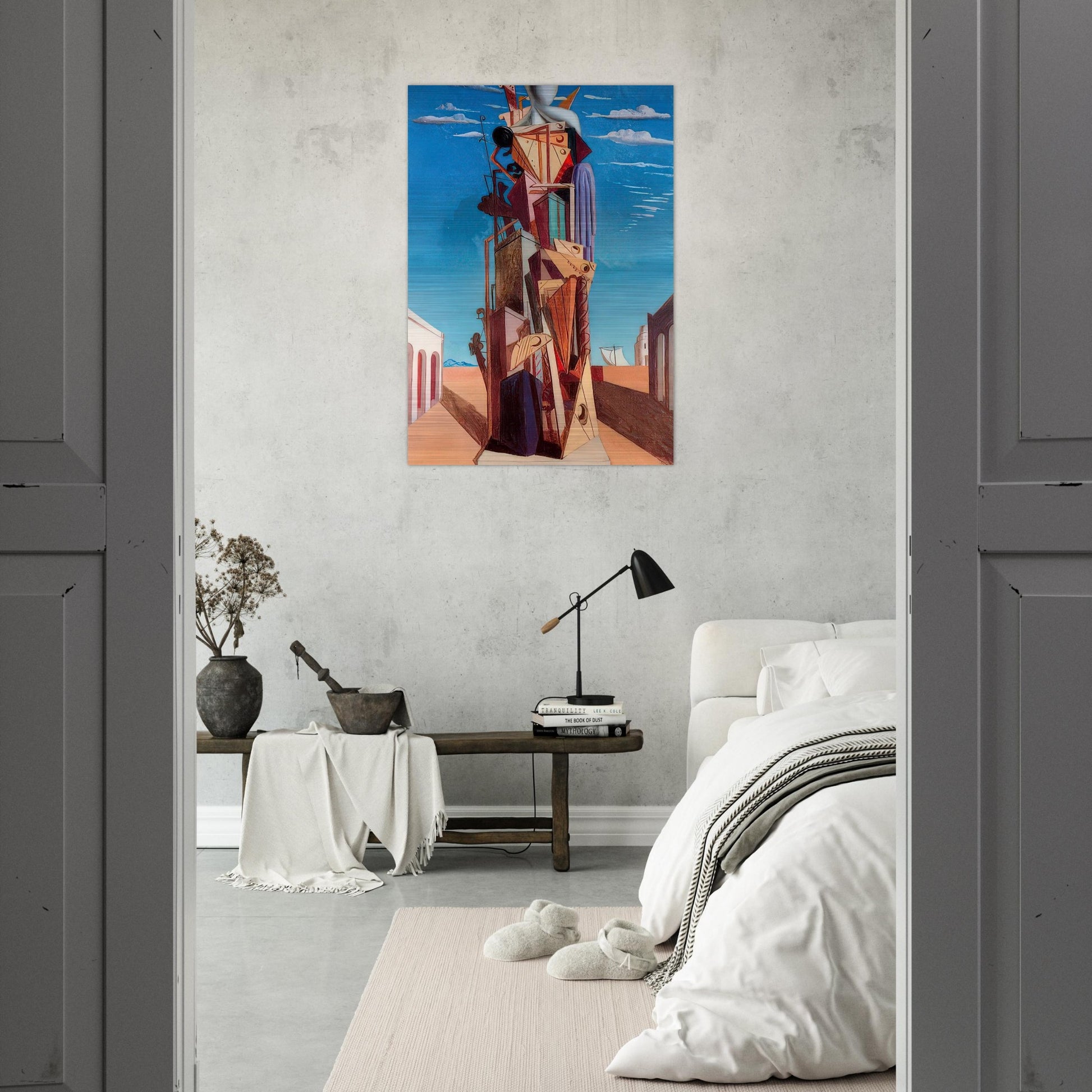 THE GREAT MACHINE 1925 - Giorgio de Chirico Brushed Aluminum Print - 70x100 cm / 28x40 inches | Giorgio de Chirico Aluminum Print | Giorgio de Chirico Prints