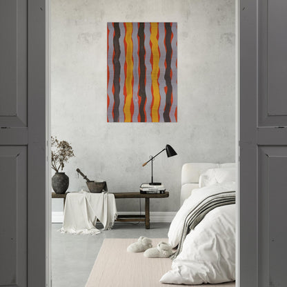 Dream Lance - 2001 - Clifford Possum Tjapaltjarri Brushed Aluminum Print - 70x100 cm / 28x40 inches | Clifford Possum Tjapaltjarri Aluminum Print | Clifford Possum Tjapaltjarri Prints