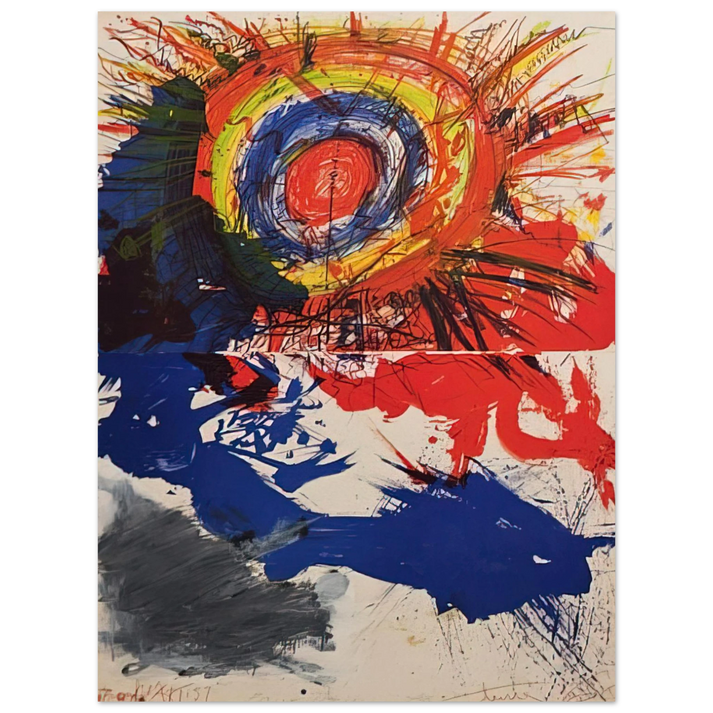Walasse Ting - Composition - 1957  75x100 cm / 30x40inches Fine Art Poster