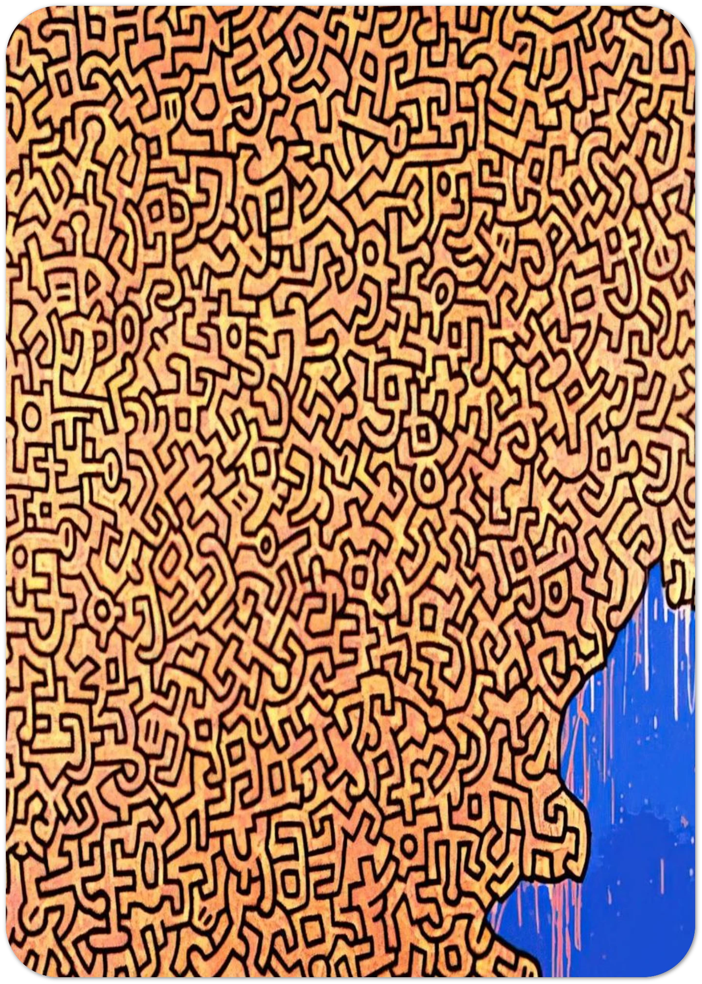 BRAZIL 1989 By Keith Haring Pack of 10 Post Cards | Keith Haring Post Cards | A6 (10.5 x 14.8 cm) - 4.1 x 5.8 inches