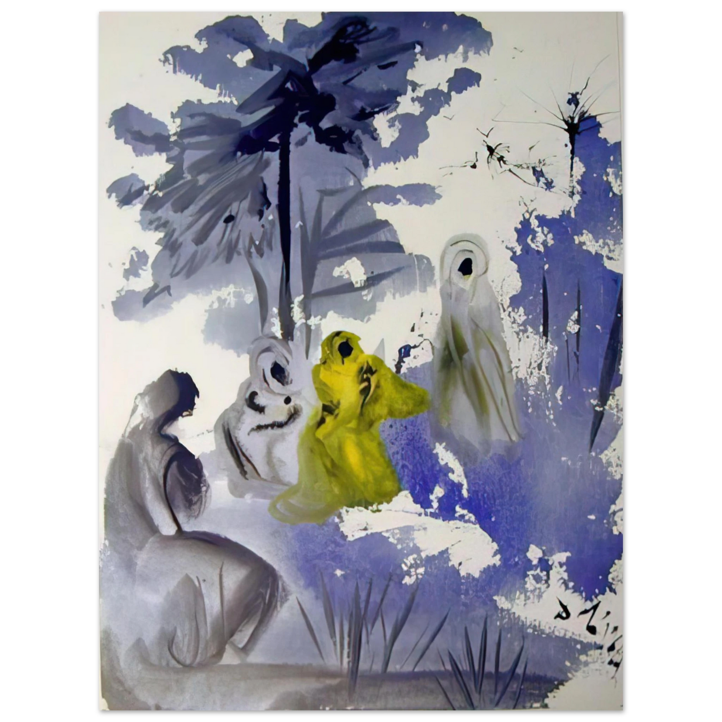 Salvador Dali - FAMILIA RUTH MOABITIDIS 1964  75x100 cm / 30x40inches Fine Art Poster