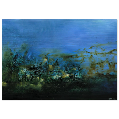 14 10 2002 2002 - Zao Wou-Ki Brushed Aluminum Print - 70x100 cm / 28x40 inches | Zao Wou-Ki Aluminum Print | Zao Wou-Ki Prints