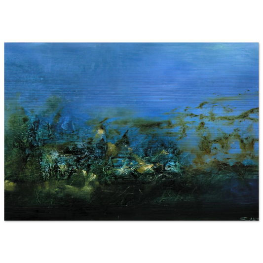 14 10 2002 2002 - Zao Wou-Ki Brushed Aluminum Print - 70x100 cm / 28x40 inches | Zao Wou-Ki Aluminum Print | Zao Wou-Ki Prints