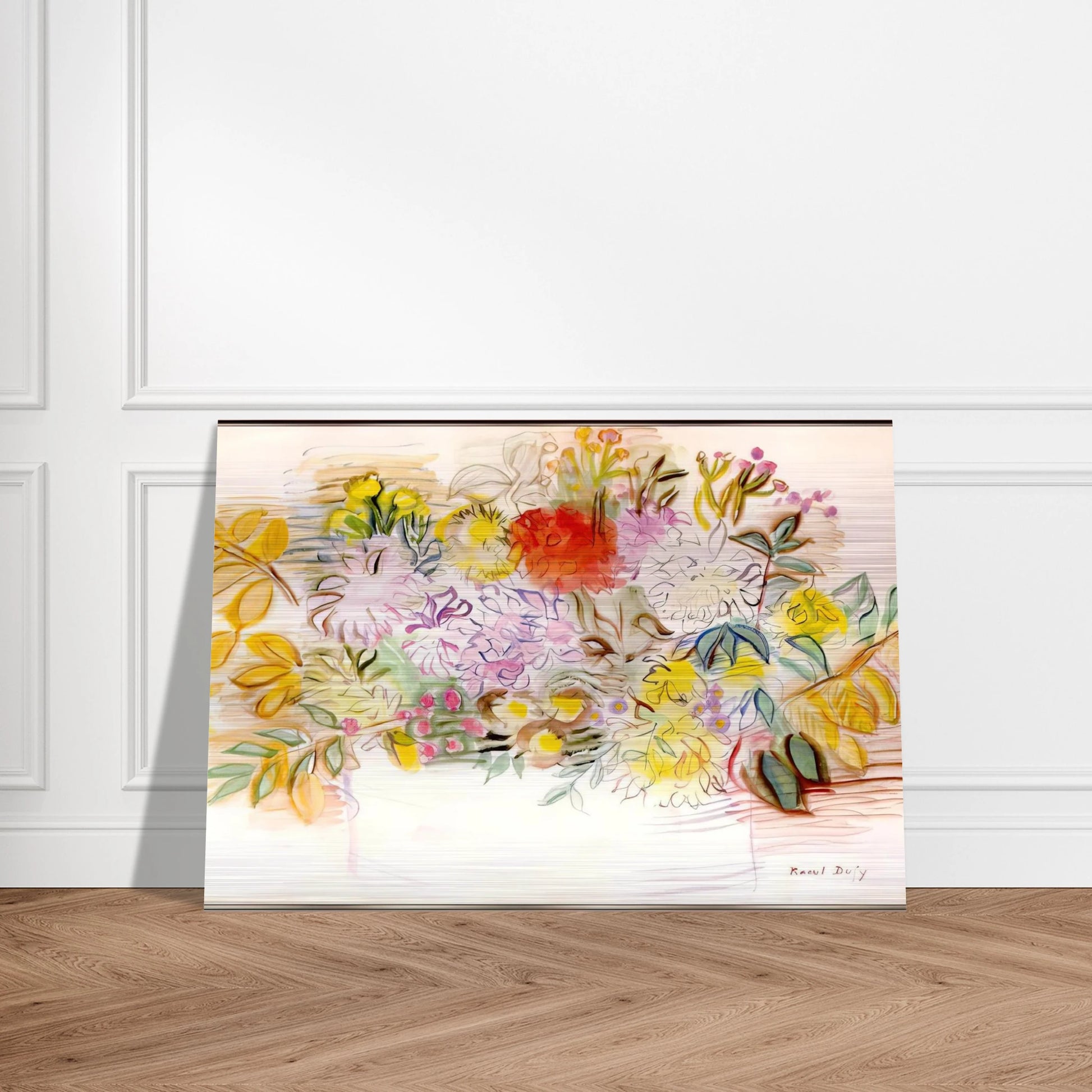 BOUQUET OF FLOWERS - Raoul Dufy Brushed Aluminum Print - 70x100 cm / 28x40 inches | Raoul Dufy Aluminum Print | Raoul Dufy Prints