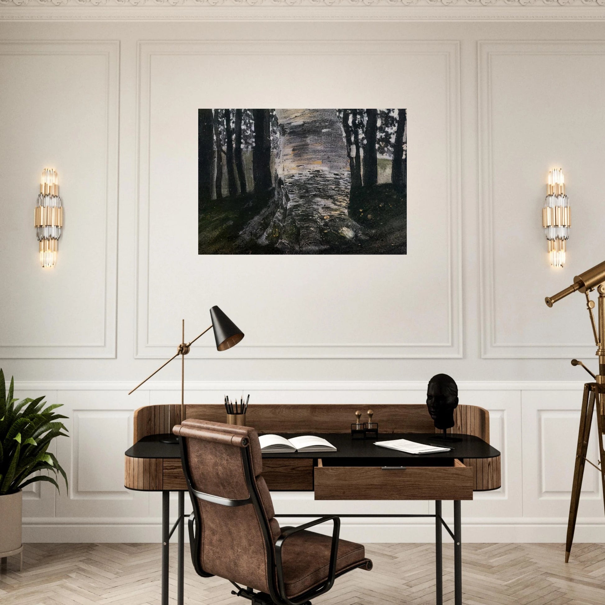 BIRCH IN A FOREST - Gustav Klimt Brushed Aluminum Print - 70x100 cm / 28x40 inches | Gustav Klimt Aluminum Print | Gustav Klimt Prints