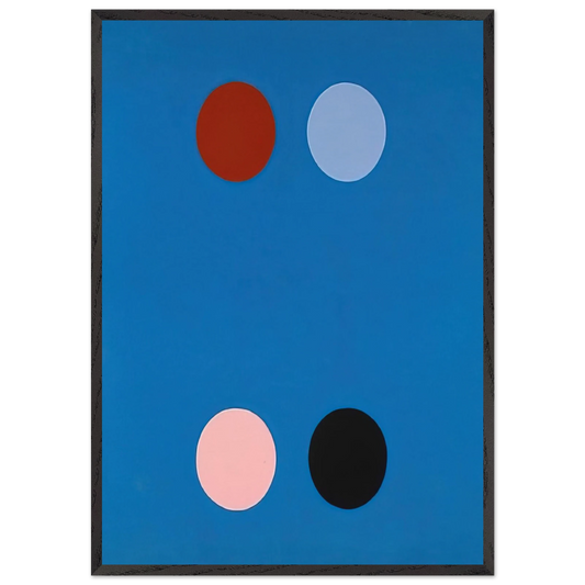 France Blue - 1965 - Thomas Downing 70x100 cm / 28x40 inches Framed Art Print – Black Wooden Frame
