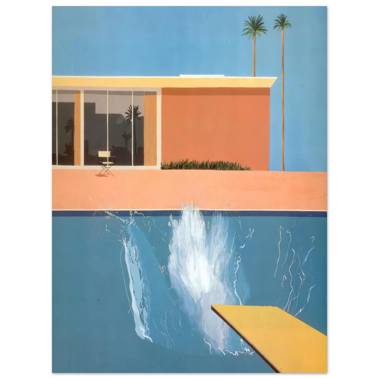 David Hockney - David Hockney Wall art - 13x18 cm / 5x7 Inches - Premium Wooden Framed Poster With Fine Art Paper - Wood frame