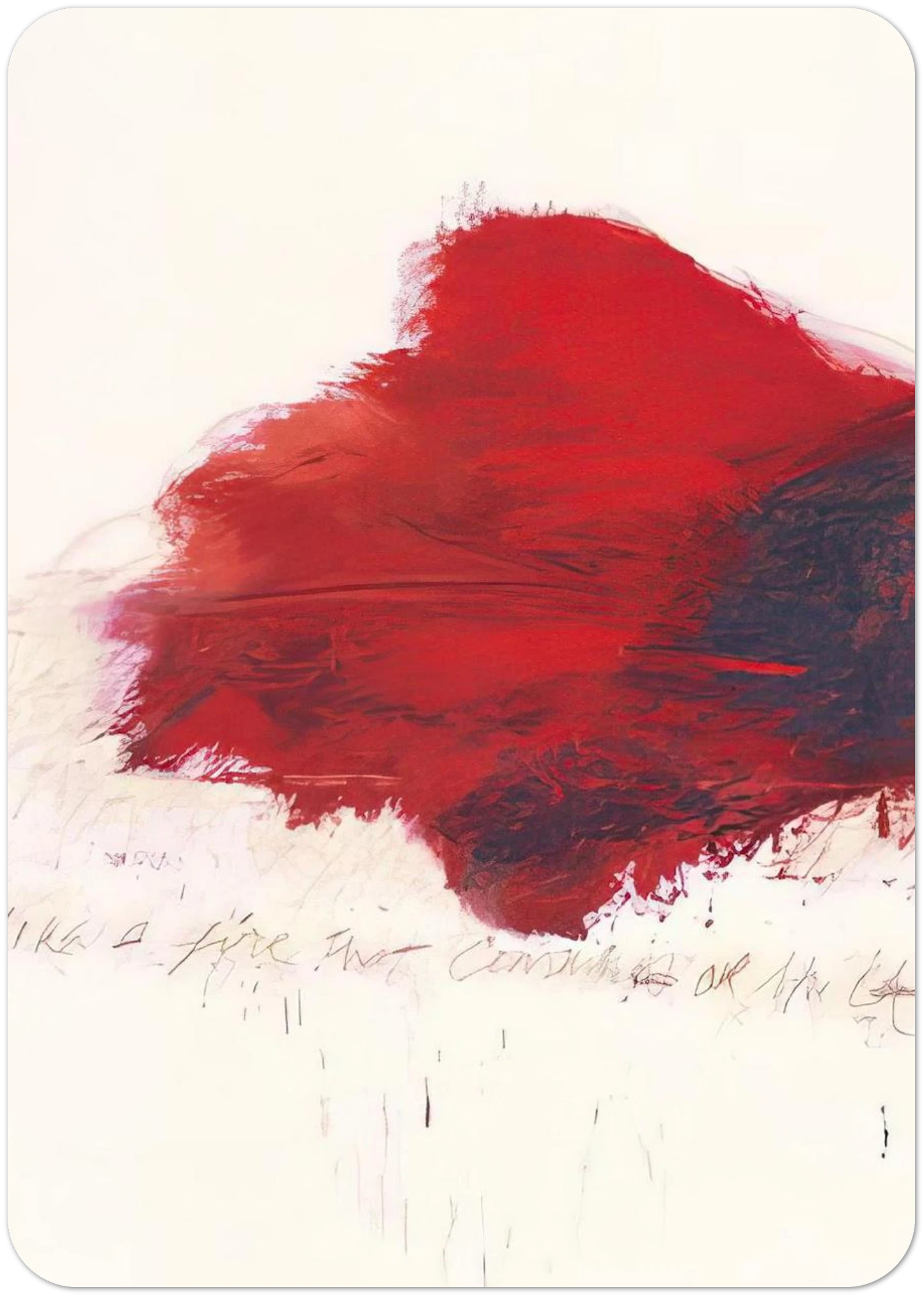 Fifty Days at Iliam. The Fire that Consumes All before It By Cy Twombly Pack of 10 Post Cards | Cy Twombly Post Cards | A6 (10.5 x 14.8 cm) - 4.1 x 5.8 inches