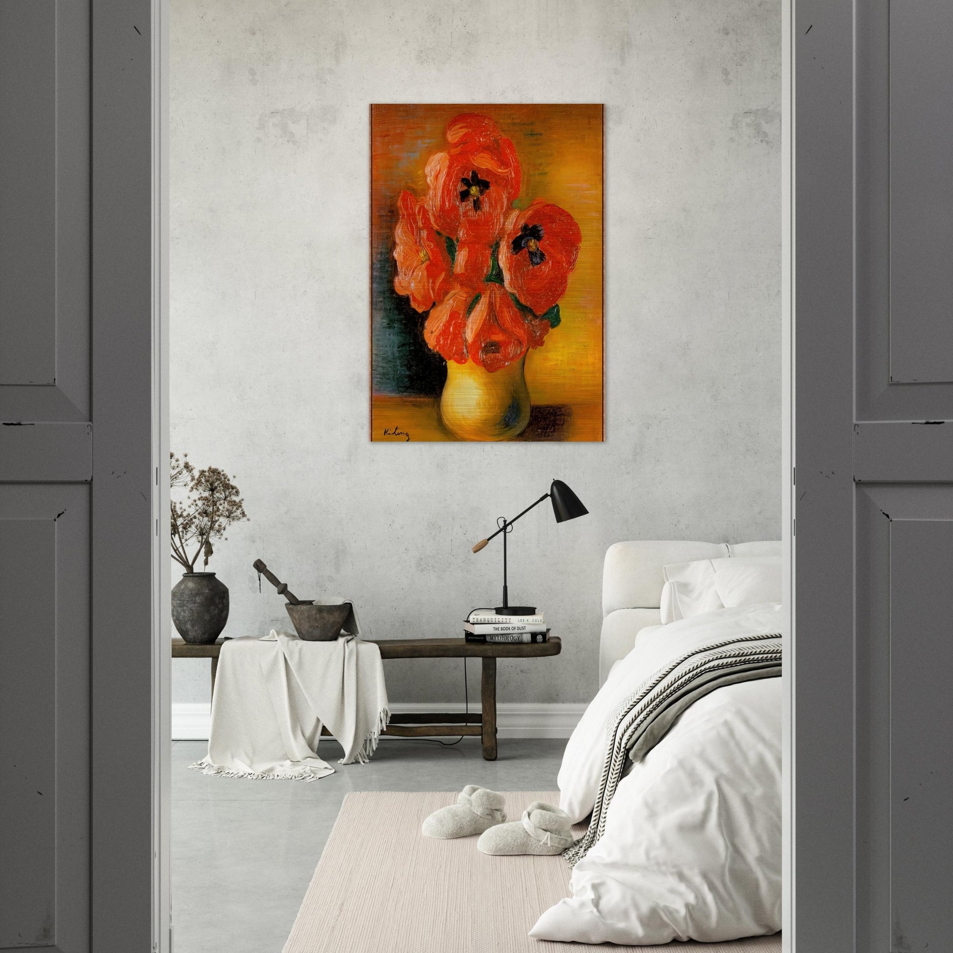 BOUQUET OF PEONIES - Moise Kisling Brushed Aluminum Print - 70x100 cm / 28x40 inches | Moise Kisling Aluminum Print | Moise Kisling Prints