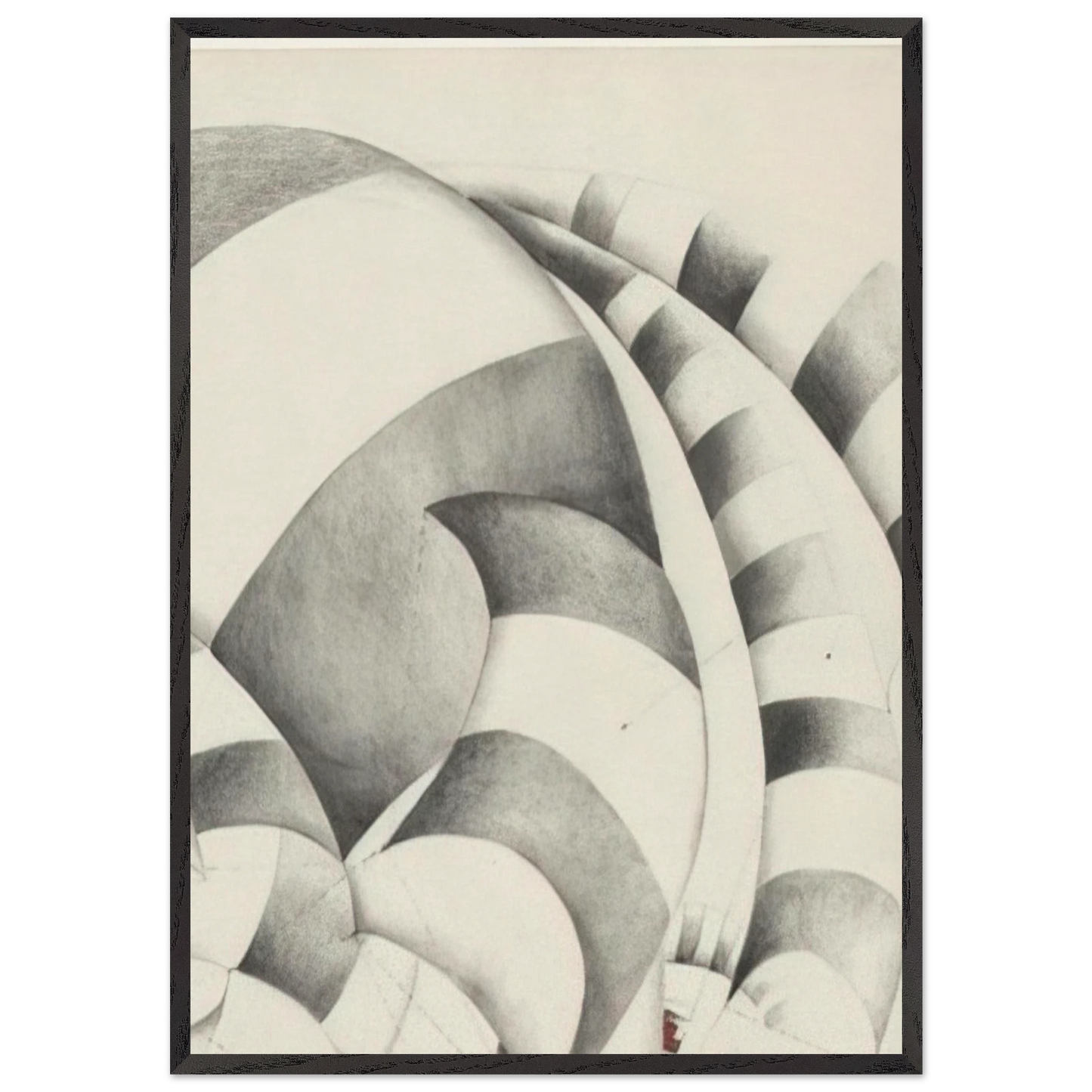 UNTITLED 1967 N1 - Lee Bontecou 70x100 cm / 28x40 inches Framed Art Print – Black Wooden Frame
