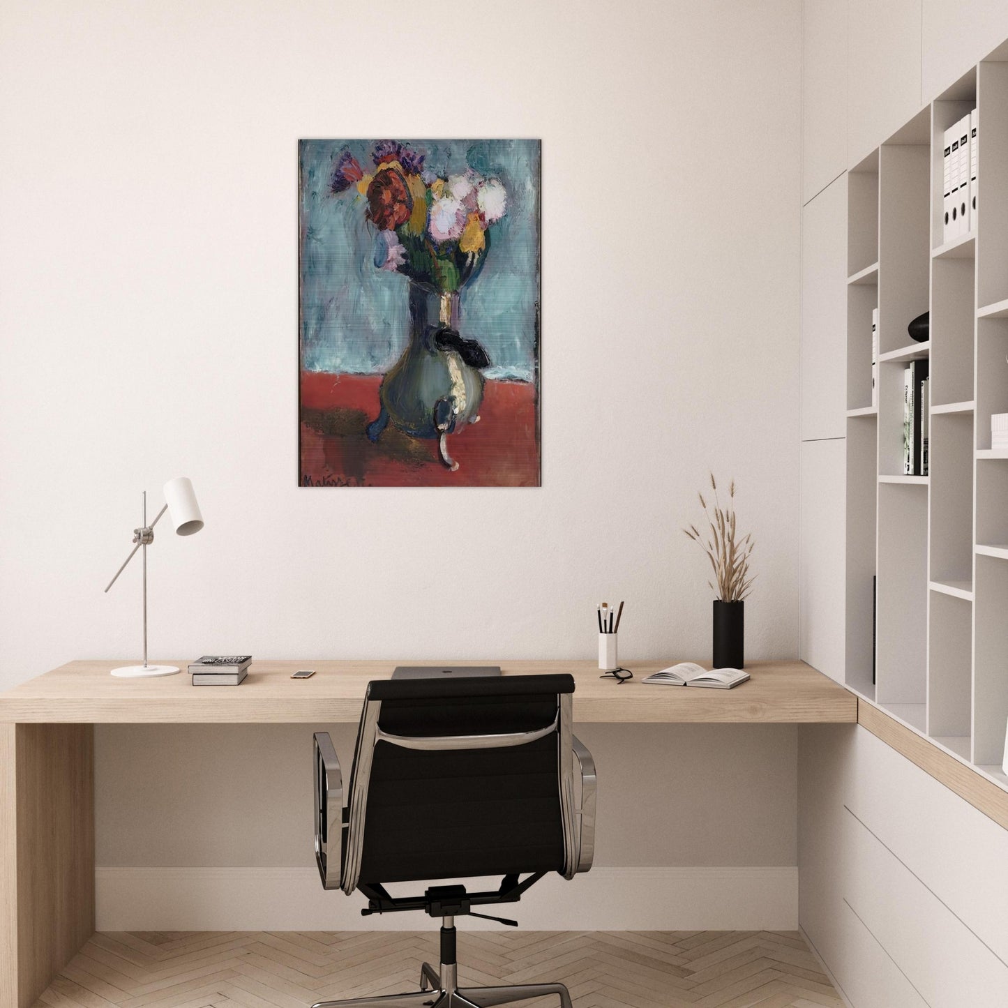 BOUQUET OF FLOWERS IN CHOCOLATE 1902 - Henri Matisse Brushed Aluminum Print - 70x100 cm / 28x40 inches | Henri Matisse Aluminum Print | Henri Matisse Prints