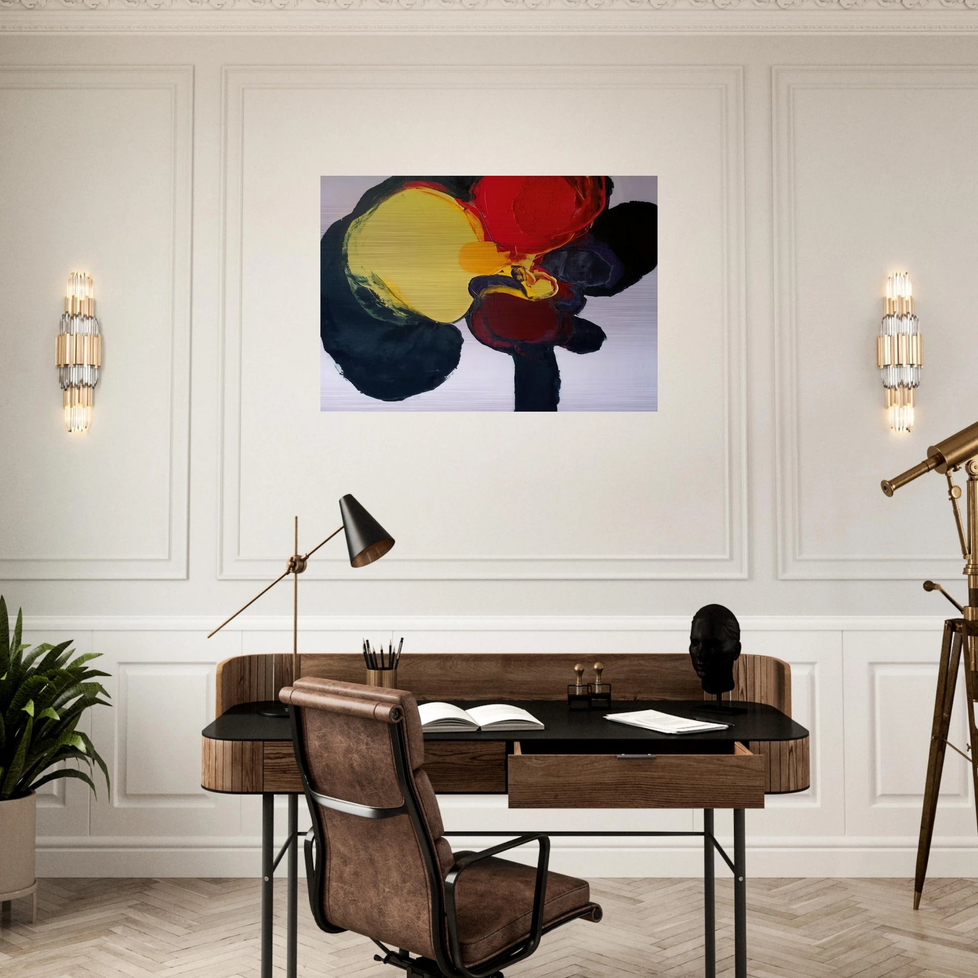 COMPOSITION 1965 - Luis Feito Brushed Aluminum Print - 70x100 cm / 28x40 inches | Luis Feito Aluminum Print | Luis Feito Prints