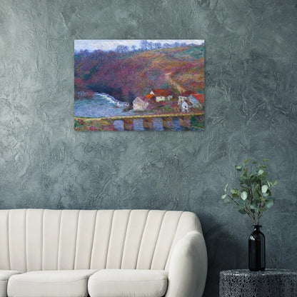 The Grande Creuse by the Bridge at Vervy - claude monet Brushed Aluminum Print - 70x100 cm / 28x40 inches | claude monet Aluminum Print | claude monet Prints