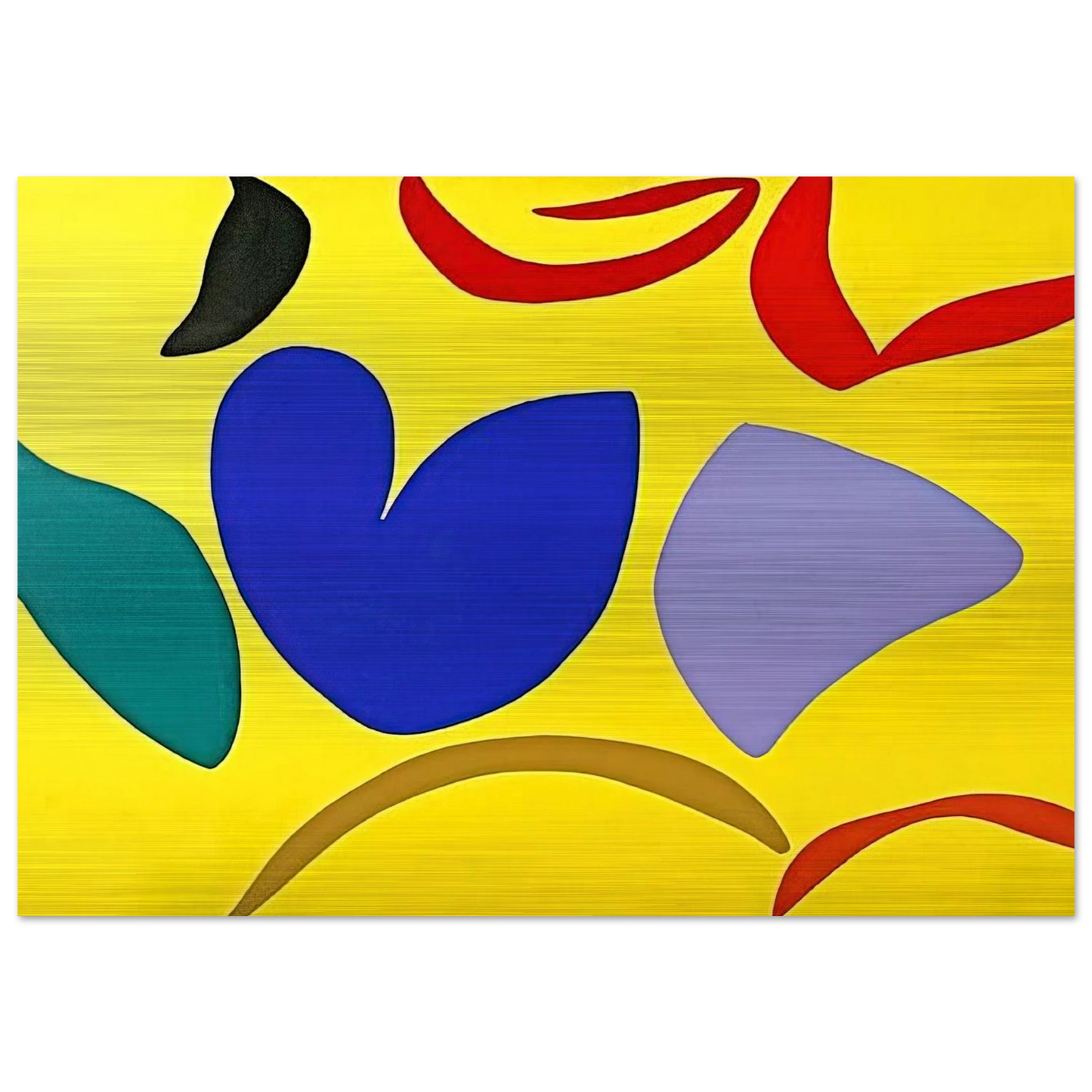 M-yellow - 1965 - Ray Parker Brushed Aluminum Print - 70x100 cm / 28x40 inches | Ray Parker Aluminum Print | Ray Parker Prints