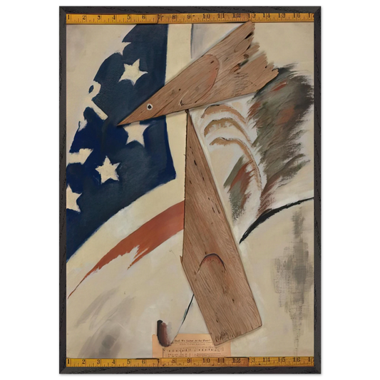 Portrait of Ralph Dusenberry - 1924 - Arthur Dove 70x100 cm / 28x40 inches Framed Art Print – Black Wooden Frame