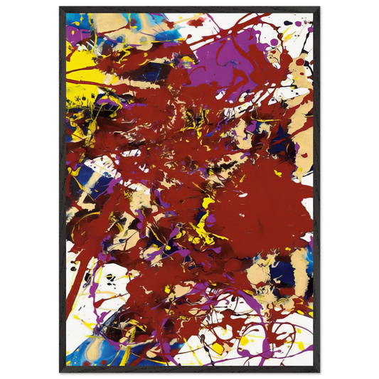 Untitled  SFP94-99  SFF 1781  - Sam Francis 70x100 cm / 28x40 inches Framed Art Print – Black Wooden Frame