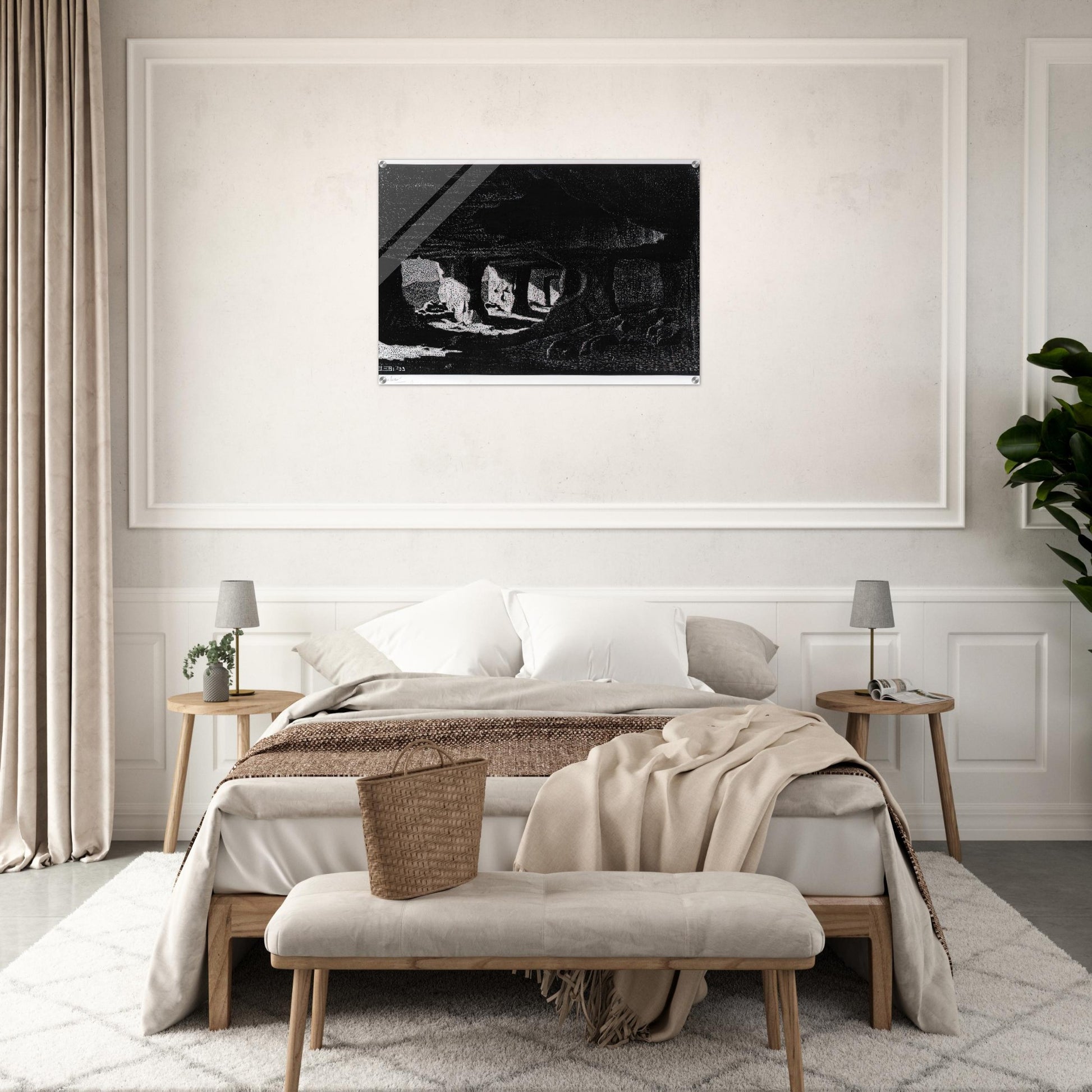 CAVE DWELLINGS NEAR SPERLINGA SICILY - MC Escher Acrylic Print - 70x100 cm / 28x40″ inches | Maurits Cornelis Escher Prints