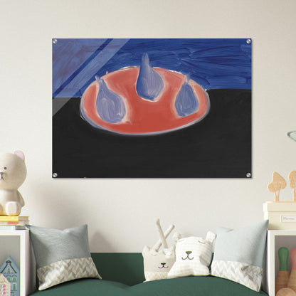 Poires sur une assiette rose - 1954 - Nicolas de Stael Acrylic Print - 70x100 cm / 28x40″ inches