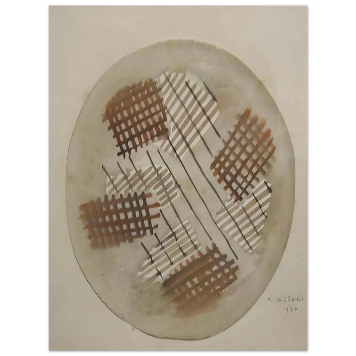 Bice Lazzari - Red and White Signals - 1930  75x100 cm / 30x40inches Fine Art Poster