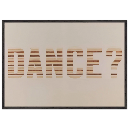 DANCE 1973 0 - Edward Ruscha 70x100 cm / 28x40 inches Framed Art Print – Black Wooden Frame