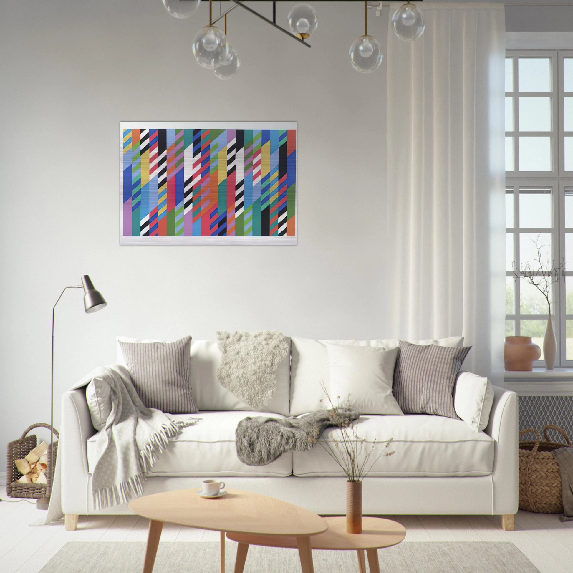 FETE 1989 - Bridget Riley Brushed Aluminum Print - 70x100 cm / 28x40 inches | Bridget Riley Aluminum Print | Bridget Riley Prints