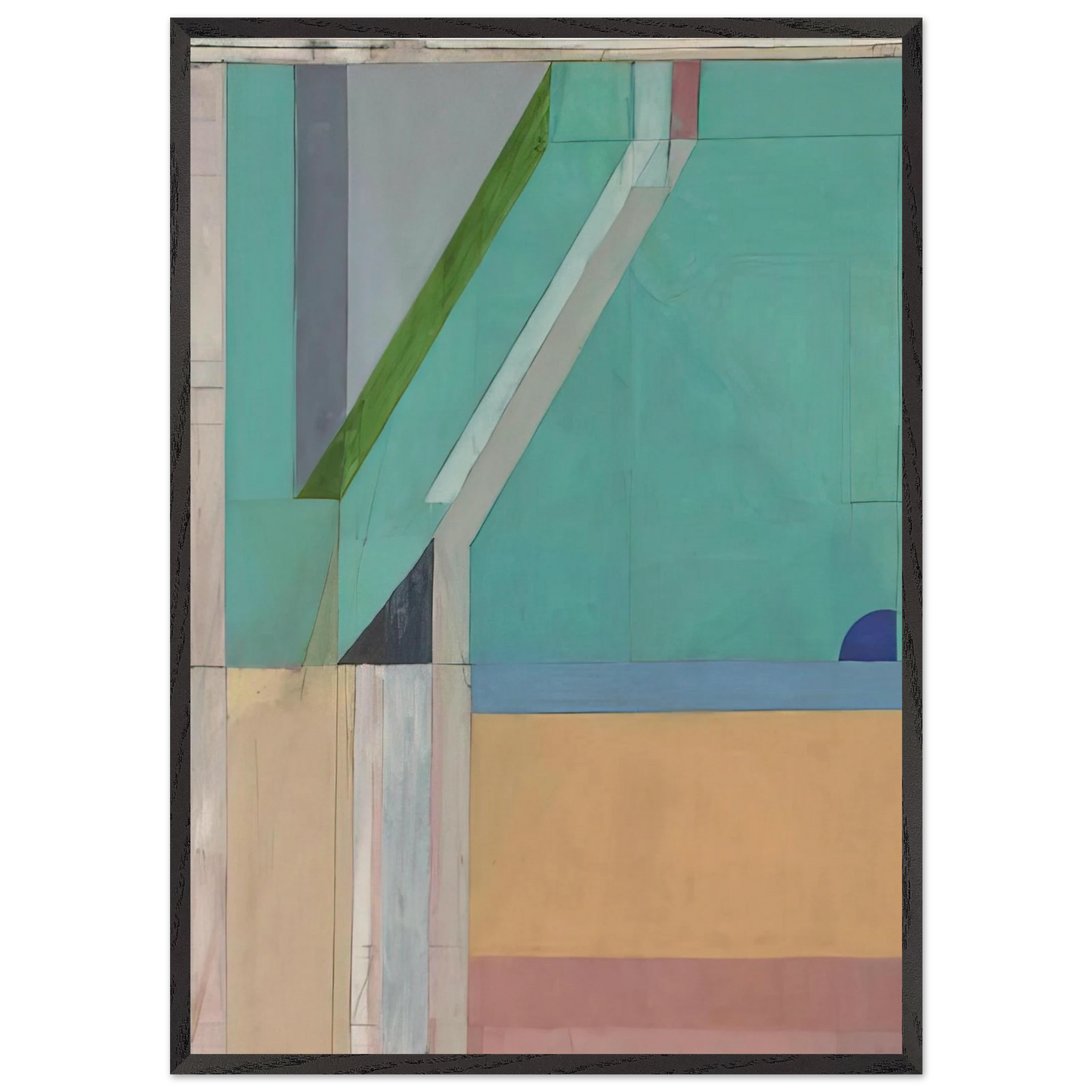 Ocean Park 40 - Richard Diebenkorn 70x100 cm / 28x40 inches Framed Art Print – Black Wooden Frame