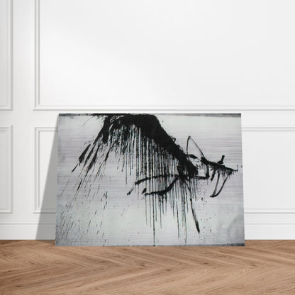NIGHT IN THE HOTEL ABSTRACT IN BLACK AND WHITE - Salvador Dali Brushed Aluminum Print - 70x100 cm / 28x40 inches | Salvador Dali Aluminum Print | Salvador Dali Prints