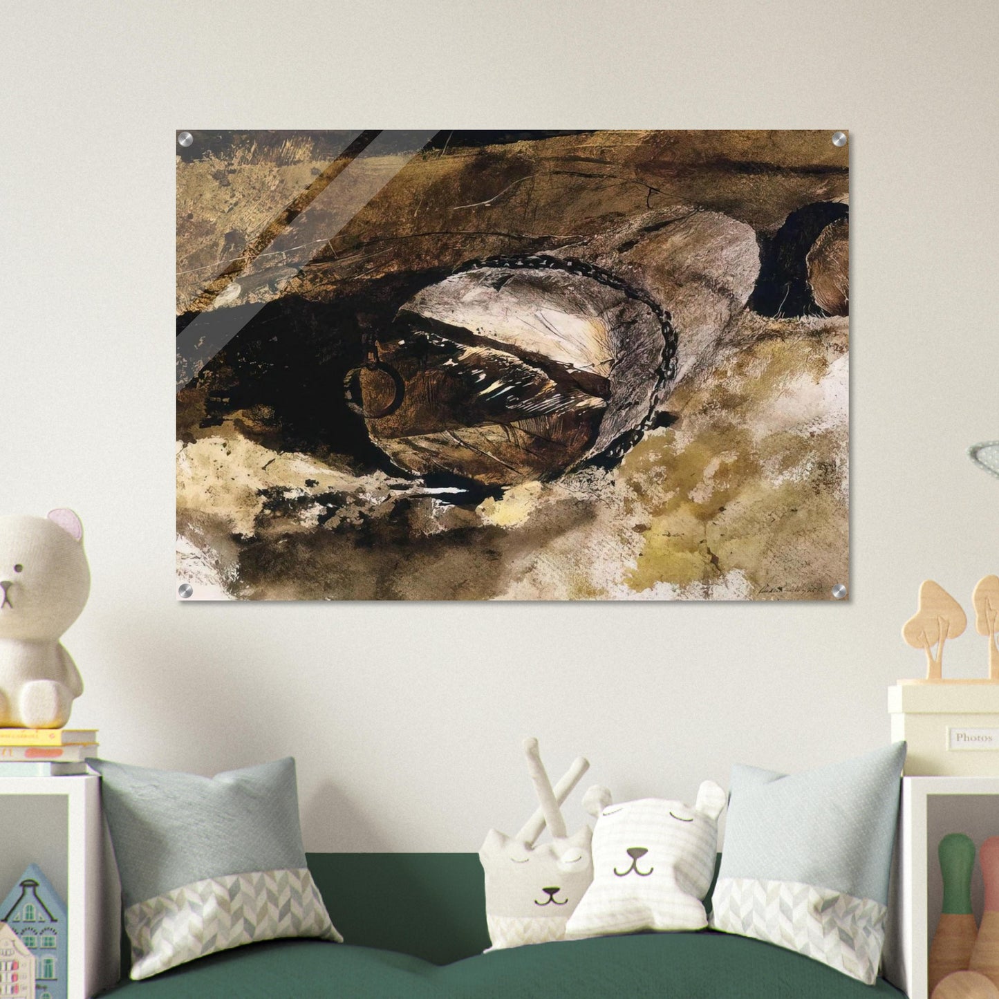 LOG CHAIN - Andrew Wyeth Acrylic Print - 70x100 cm / 28x40″ inches