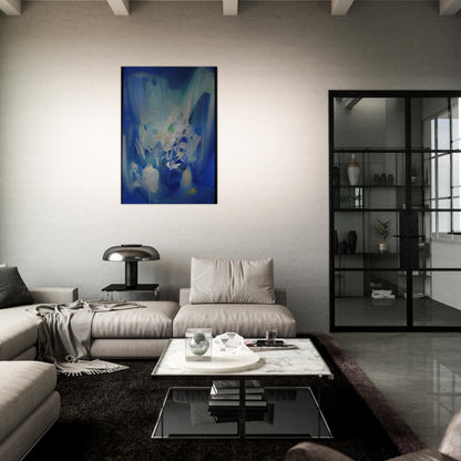 DOMINANT BLEU 1990 - Chu teh Chun Brushed Aluminum Print - 70x100 cm / 28x40 inches | Chu teh Chun Aluminum Print | Chu teh Chun Prints