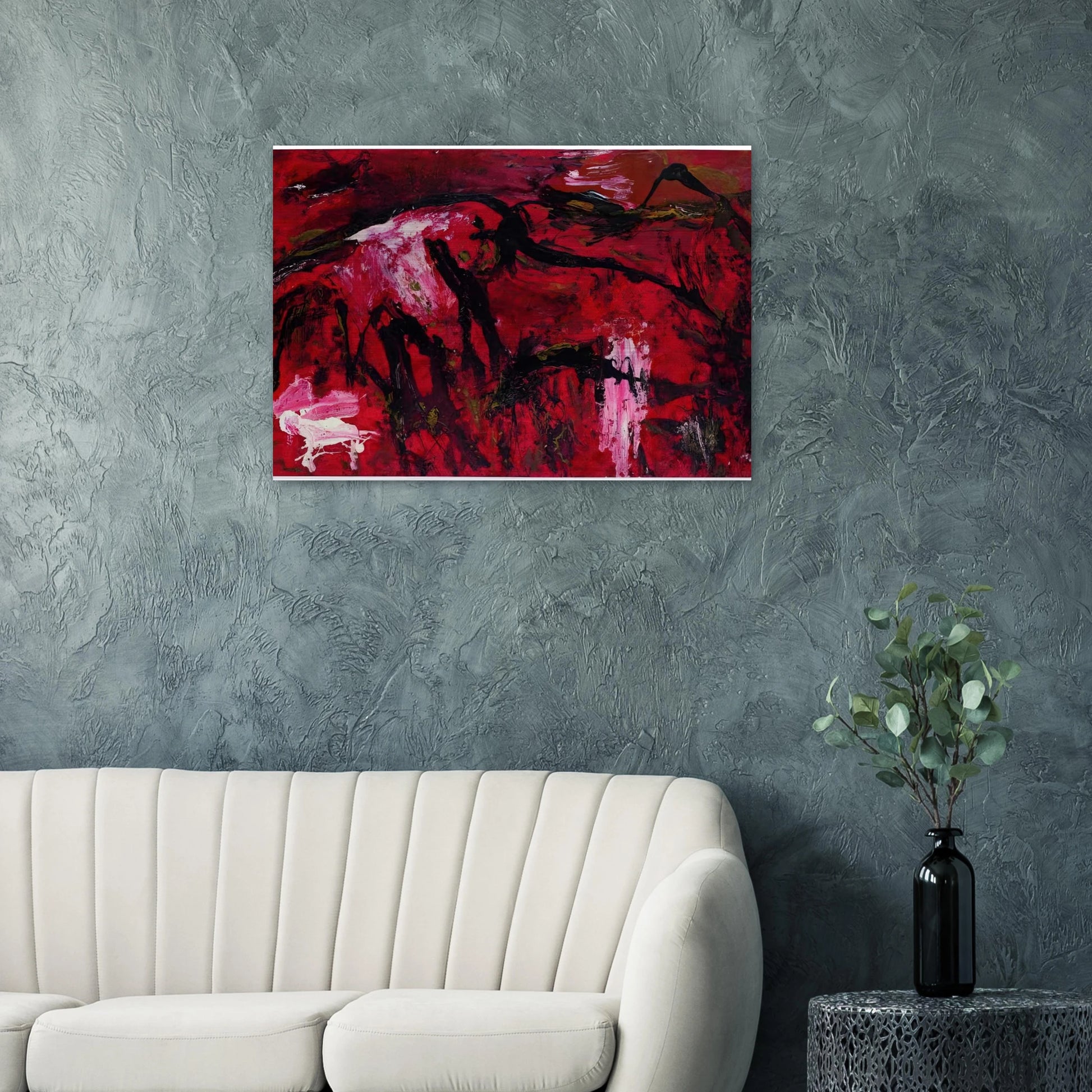 Libusa - 1995 - Emil Schumacher Brushed Aluminum Print - 70x100 cm / 28x40 inches | Emil Schumacher Aluminum Print | Emil Schumacher Prints
