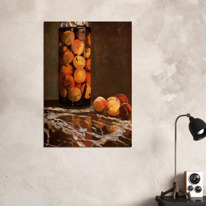 Jar Of Peaches - claude monet Brushed Aluminum Print - 70x100 cm / 28x40 inches | claude monet Aluminum Print | claude monet Prints