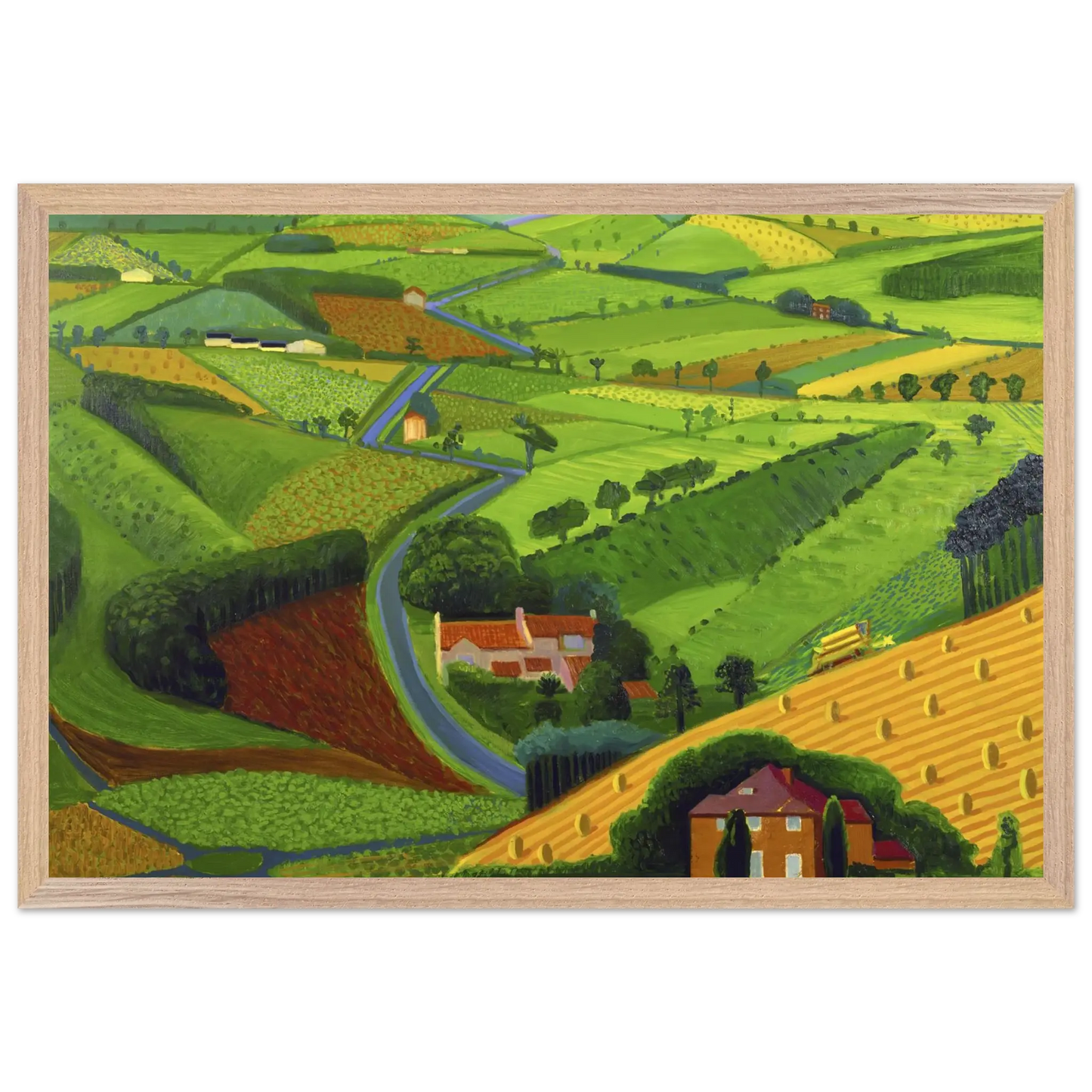 David Hockney - David Hockney Wall art - 60x80 cm / 24x32 Inches - Premium Wooden Framed Poster With Fine Art Paper - Black frame