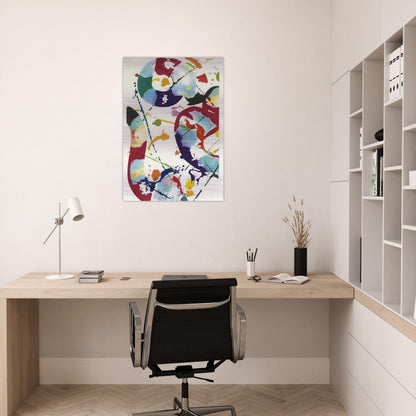 Untitled  SFE-85  - Sam Francis Brushed Aluminum Print - 70x100 cm / 28x40 inches | Sam Francis Aluminum Print | Sam Francis Prints