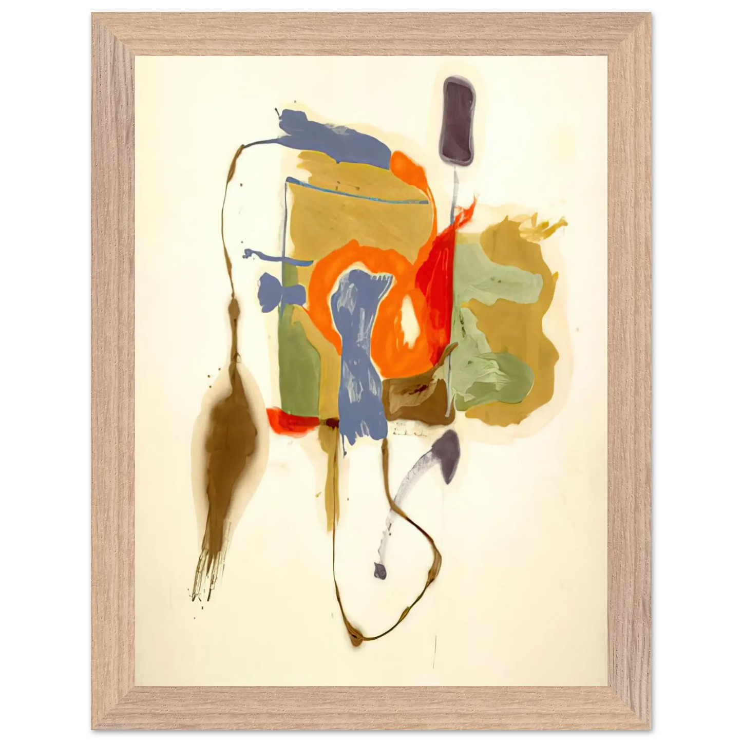 Helen Frankenthaler - Blue Form in a Scene - 1961 Wall art - A3 (29.7 x 42  cm) - Fine Art Poster - -