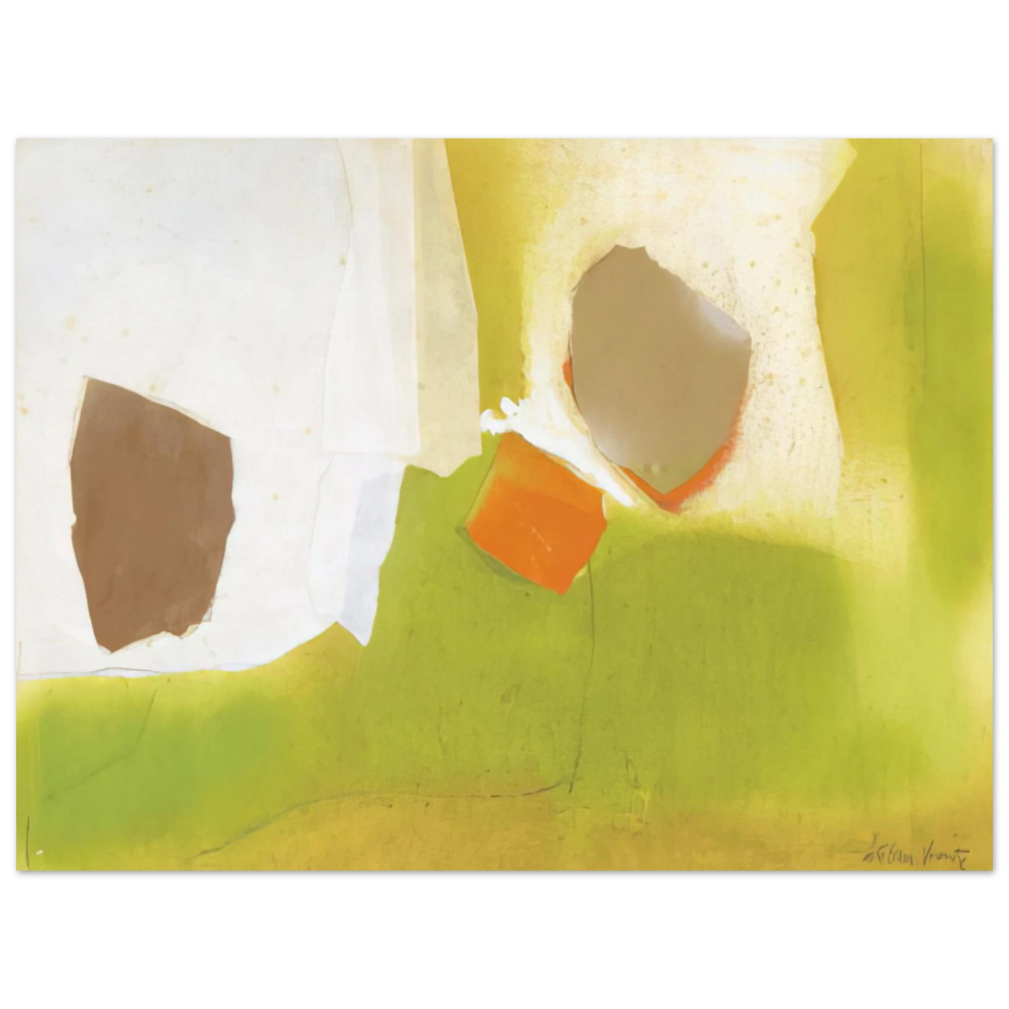 Esteban Vicente - THE GARDEN 1984  75x100 cm / 30x40inches Fine Art Poster