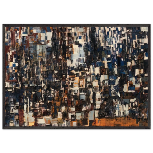 Danse - Tachisme - Maria Helena Vieira da Silva 70x100 cm / 28x40 inches Framed Art Print – Black Wooden Frame