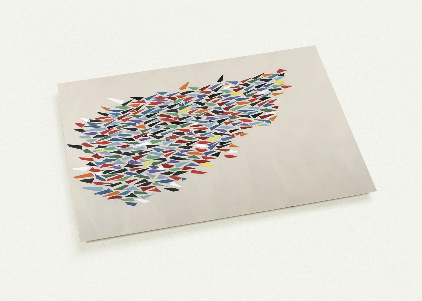 Color Shapes on Gray - 1979 By Robert Goodnough Pack of 10 Post Cards | Robert Goodnough Post Cards | A6 (10.5 x 14.8 cm) - 4.1 x 5.8 inches