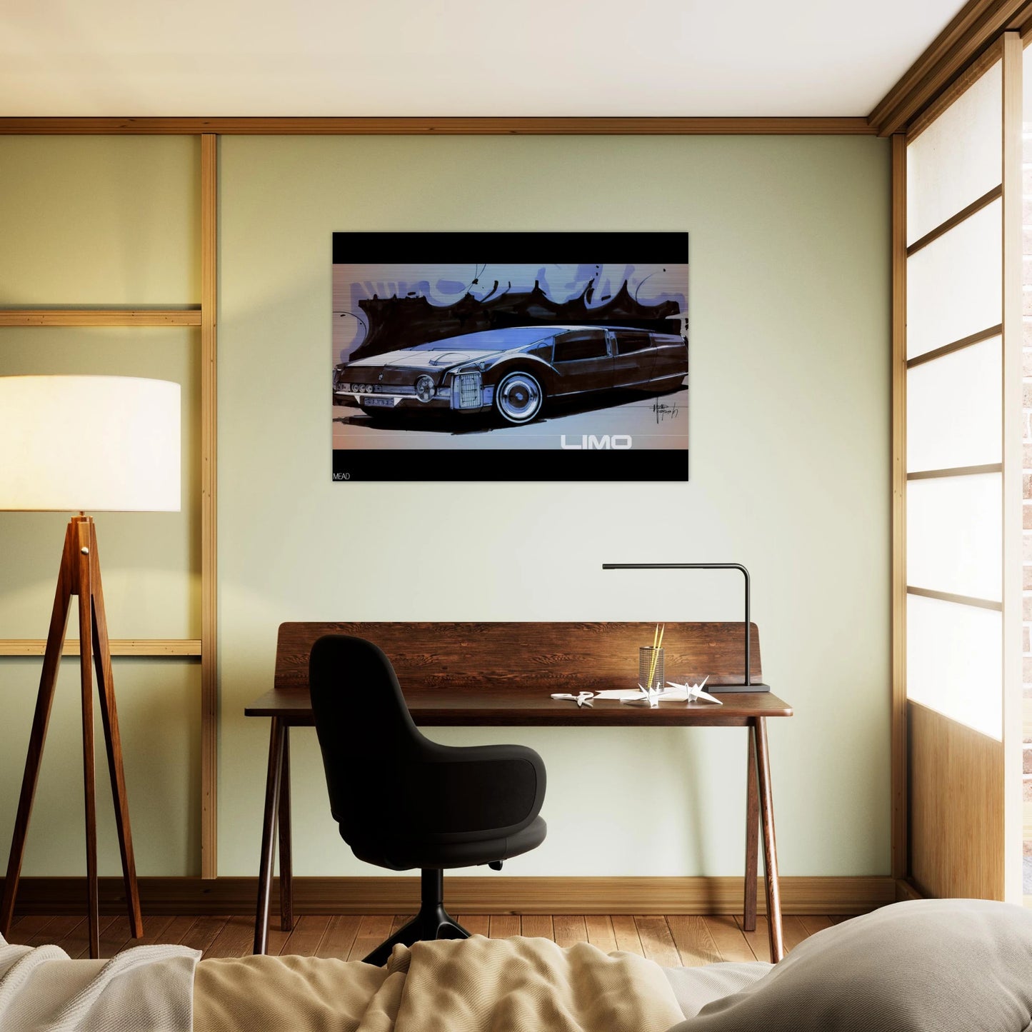 Syd Mead - Syd Mead Brushed Aluminum Print - 70x100 cm / 28x40 inches | Syd Mead Aluminum Print | Syd Mead Prints