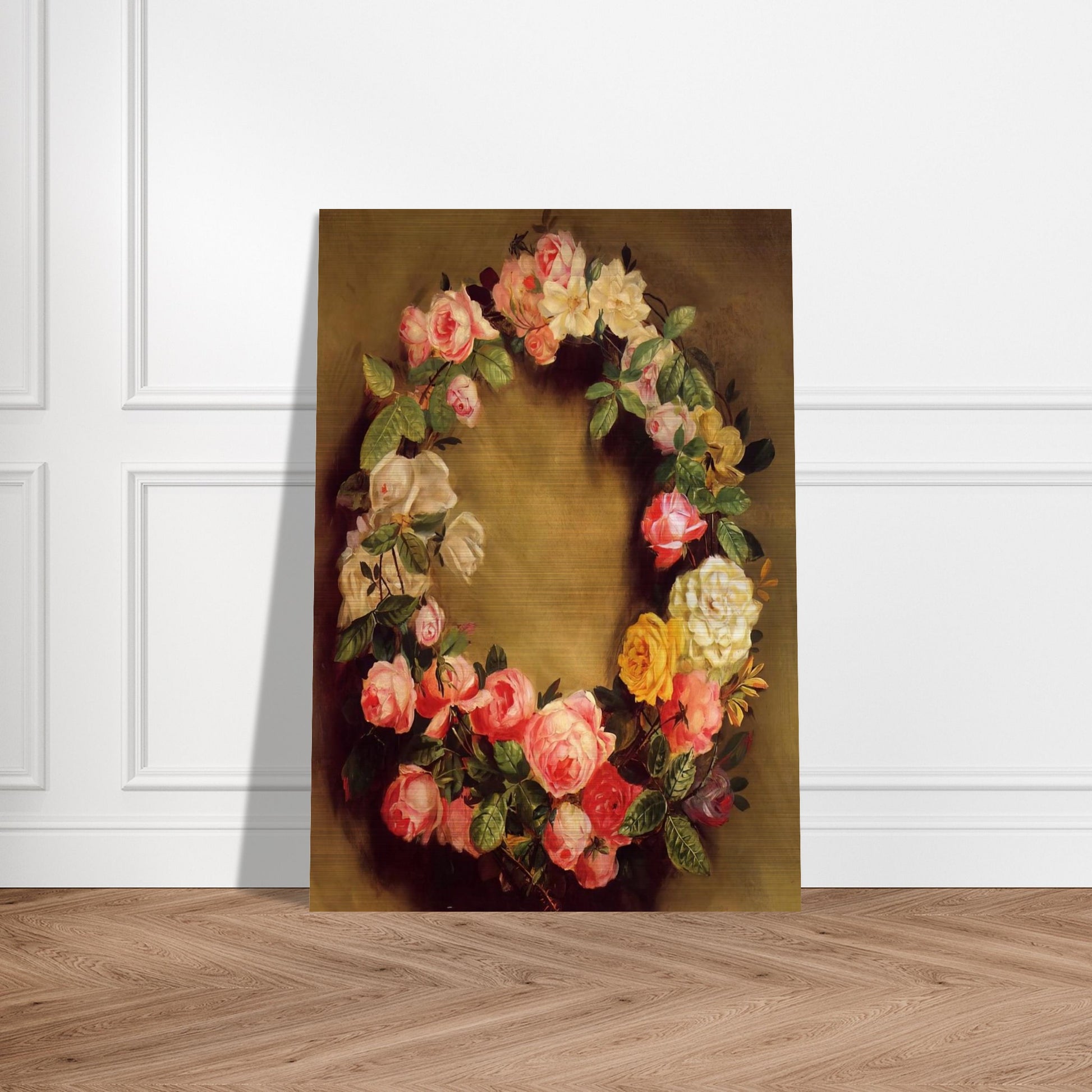 Crown of Roses - Pierre-Auguste Renoir Brushed Aluminum Print - 70x100 cm / 28x40 inches | Pierre-Auguste Renoir Aluminum Print | Pierre-Auguste Renoir Prints