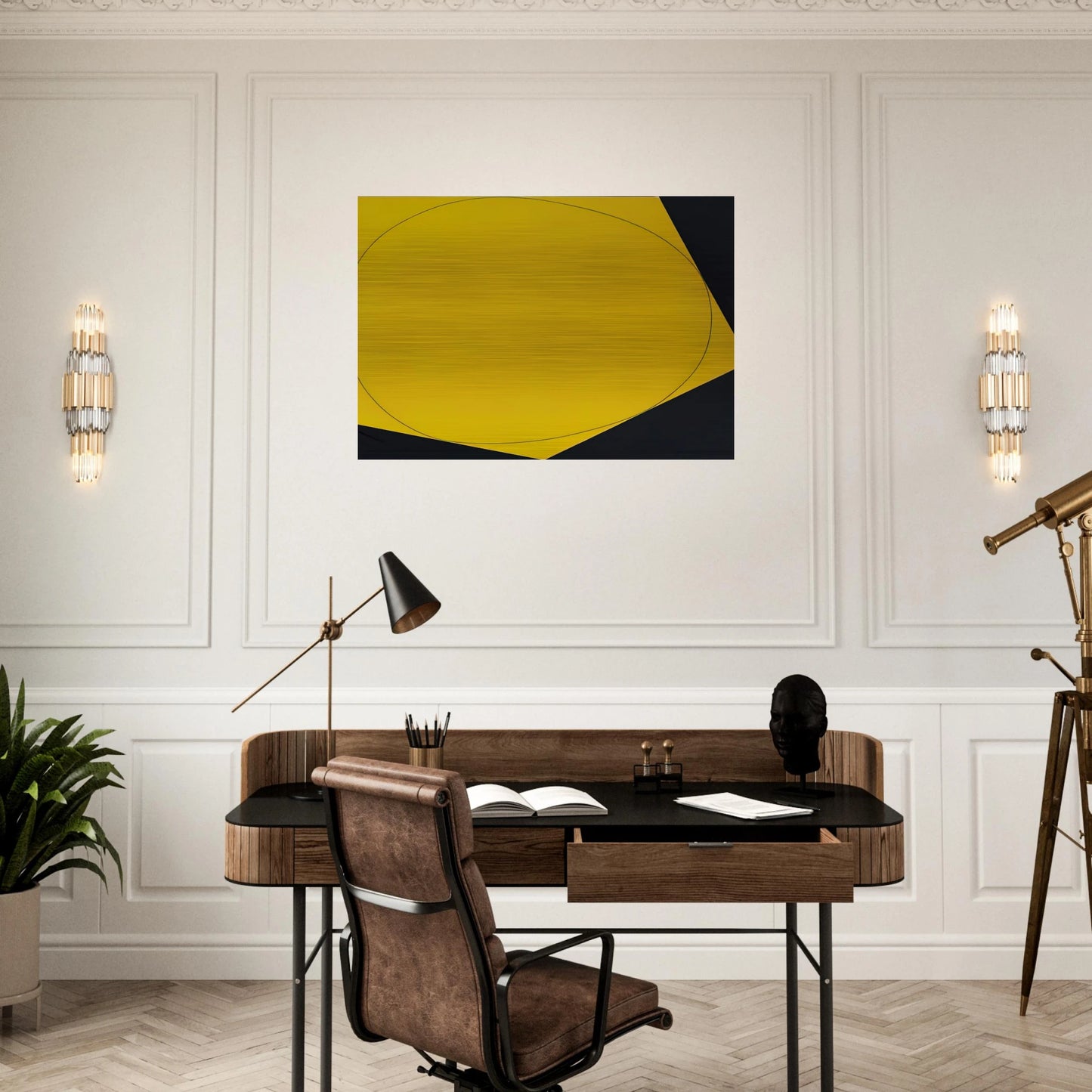 DISTORTED CIRCLE WITHIN A POLYGON I 1972 - Robert Mangold Brushed Aluminum Print - 70x100 cm / 28x40 inches | Robert Mangold Aluminum Print | Robert Mangold Prints