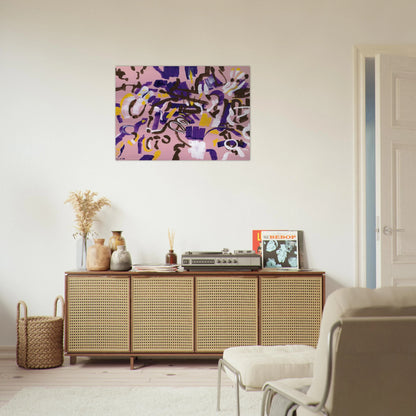 Rosa-Viola-Bianco - 1968 - Carla Accardi Brushed Aluminum Print - 70x100 cm / 28x40 inches | Carla Accardi Aluminum Print | Carla Accardi Prints