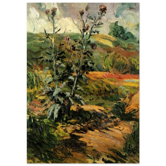 Two Thistles - Vincent van Gogh Brushed Aluminum Print - 70x100 cm / 28x40 inches | Vincent van Gogh Aluminum Print | Vincent van Gogh Prints