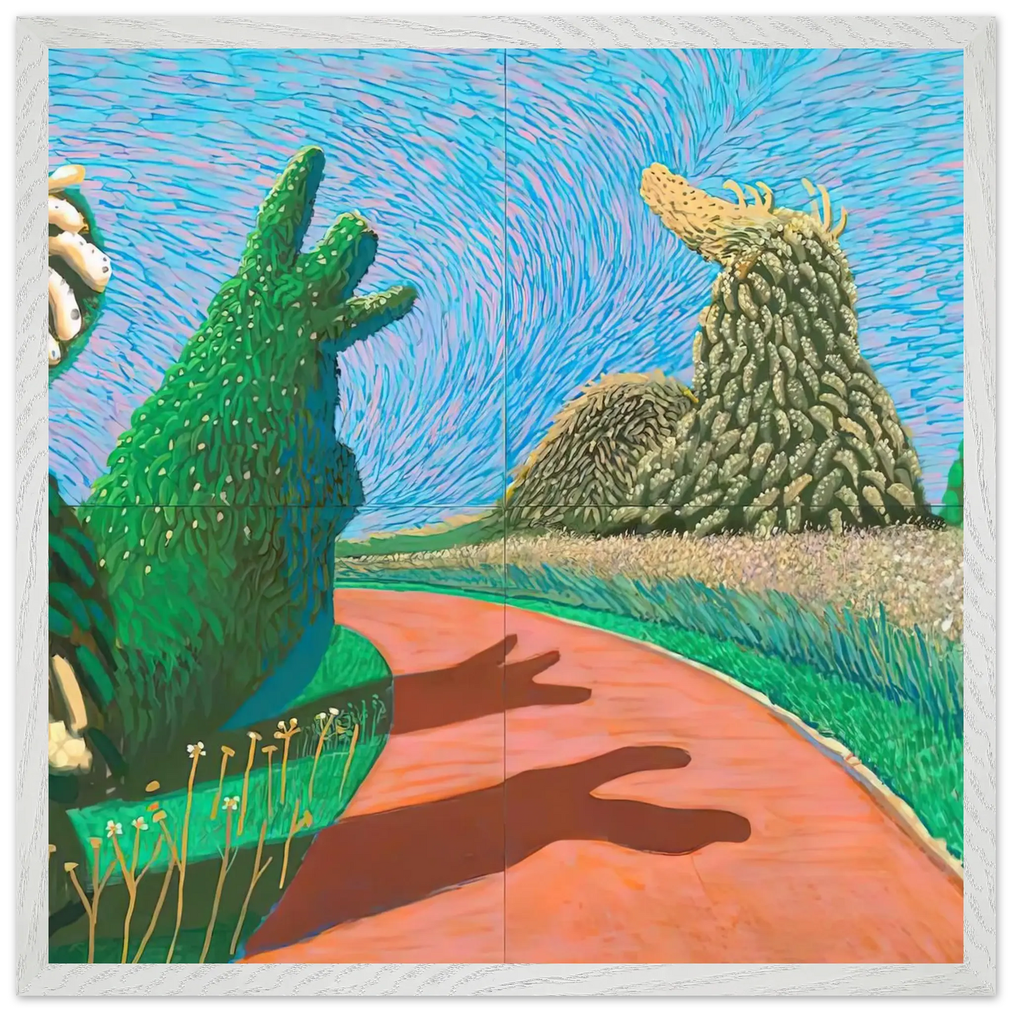 David Hockney - David Hockney Wall art - A3 (29.7 x 42  cm) - Premium Wooden Framed Poster With Fine Art Paper - Wood frame