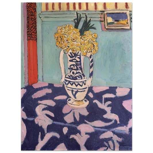 Henri Matisse - LES COUCOUS TAPIS BLEU ET ROSE 1911  75x100 cm / 30x40inches Fine Art Poster