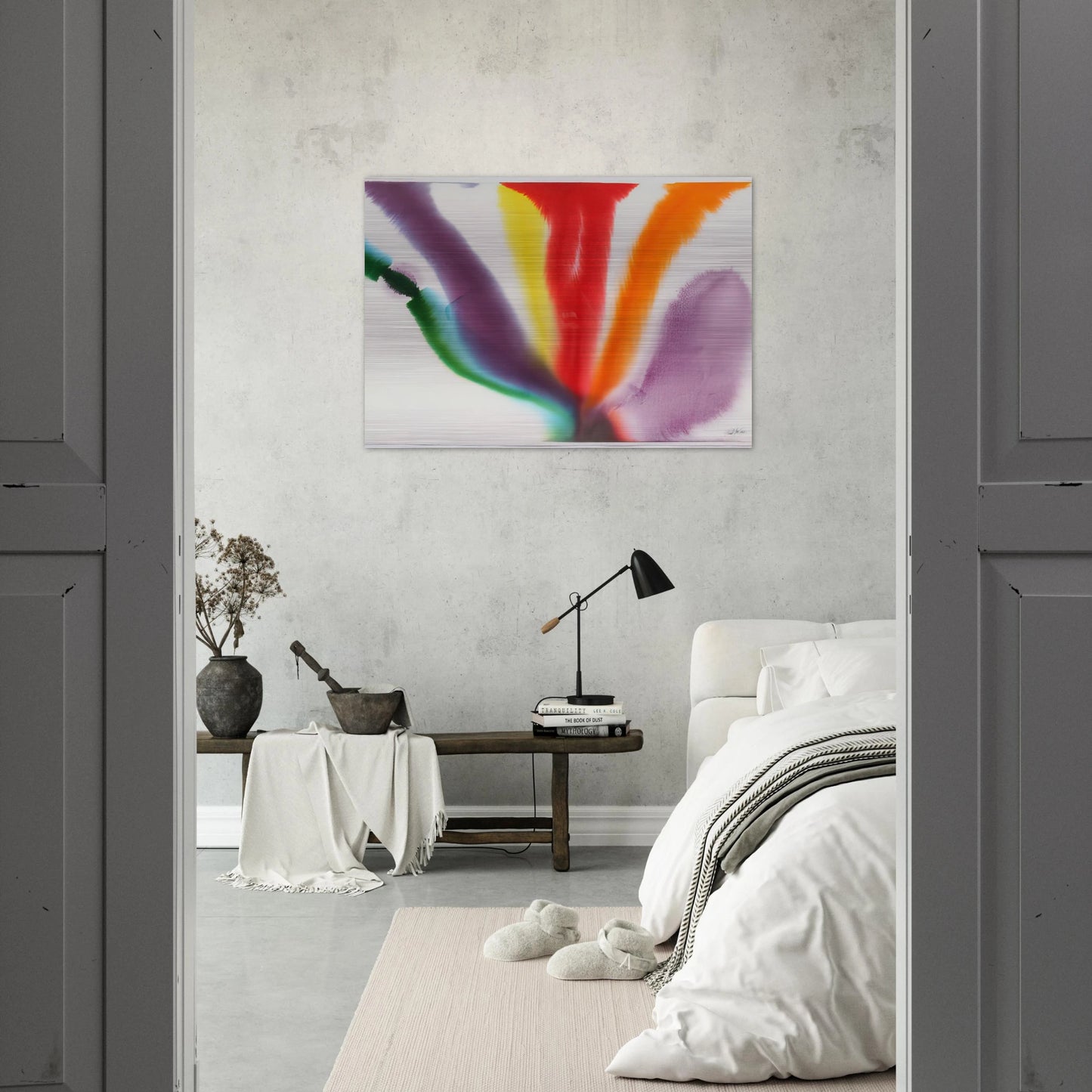 Phenomena Compass Bearing - Paul Jenkins Brushed Aluminum Print - 70x100 cm / 28x40 inches | Paul Jenkins Aluminum Print | Paul Jenkins Prints