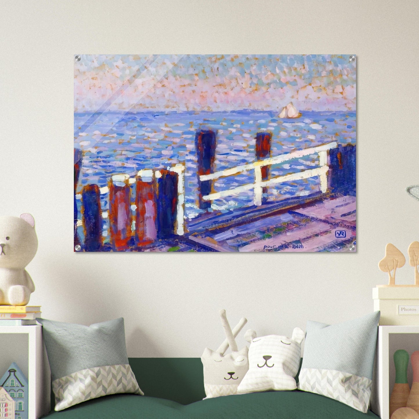 THE JETTY 1906 - Theo van Rysselberghe Acrylic Print - 70x100 cm / 28x40″ inches