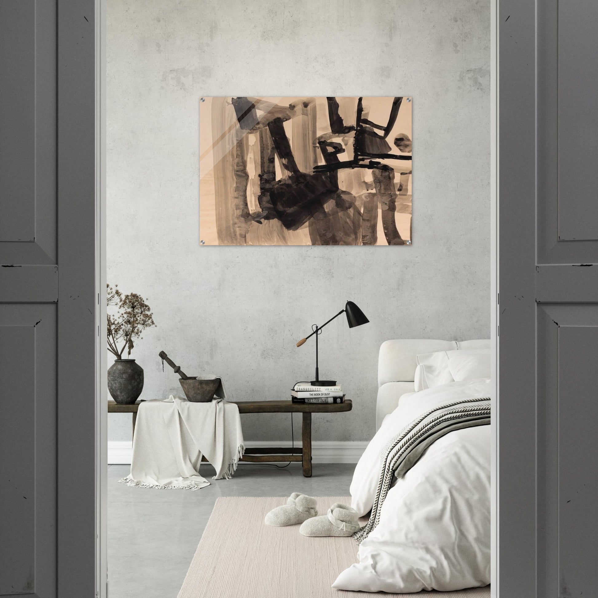 Untitled - Abstract Expressionism - Nasreen Mohamedi Acrylic Print - 70x100 cm / 28x40″ inches | Nasreen Mohamedi Wall Art | Nasreen Mohamedi Prints